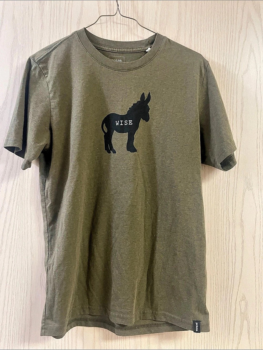 prAna Wise Ass Journeyman Tee Graphic Short Sleeve Green Medium